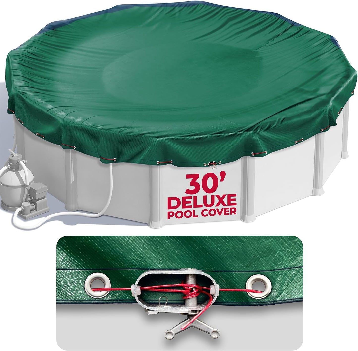 30 ft Round Pool Cover for Above Ground Pools - Durable Protection