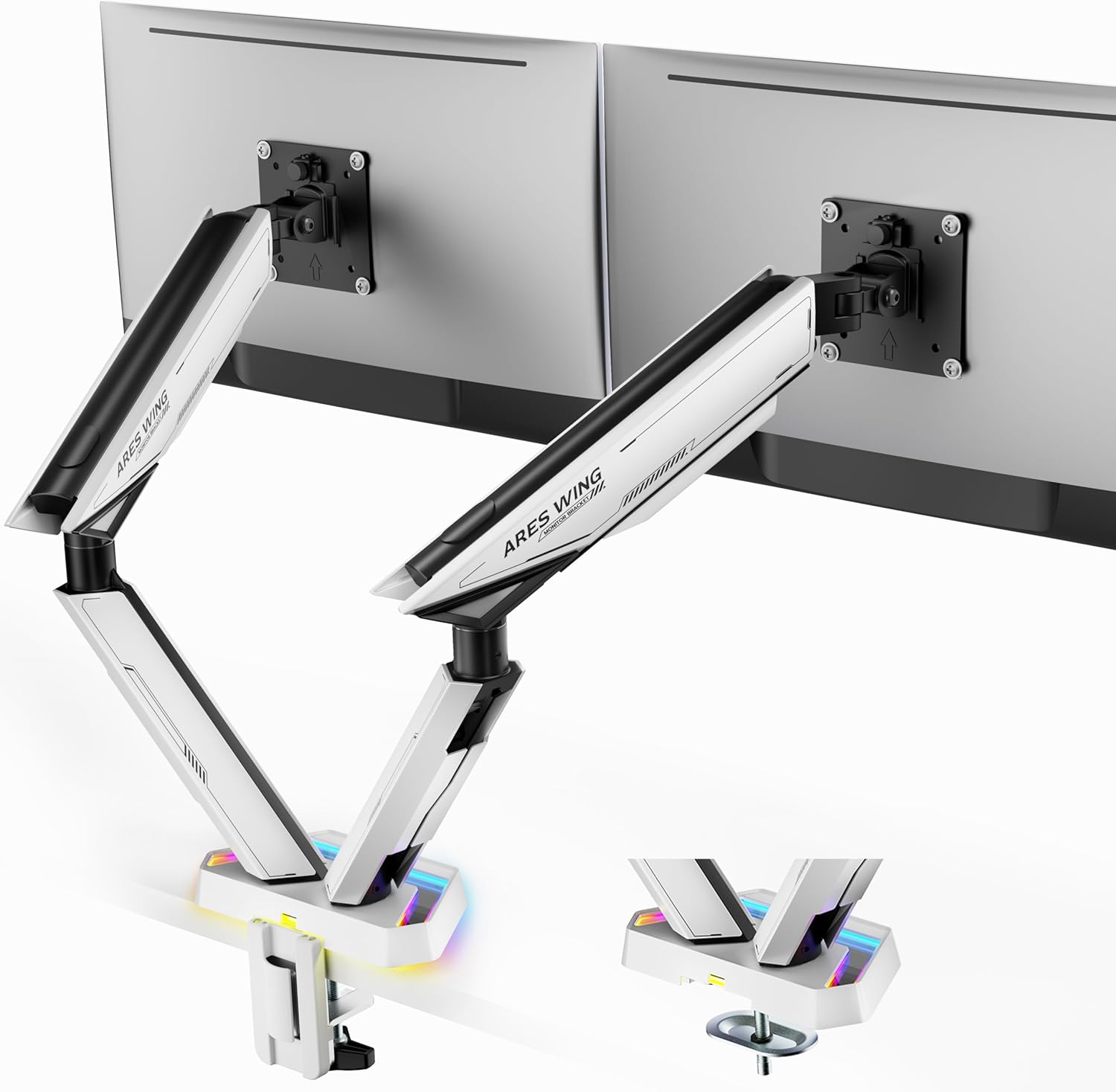 ARES WING Dual Monitor Arm for 17-38in Ultrawide Screens