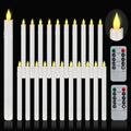 Flameless Taper Candles 10.6 in Dripless Battery Operated - Long Run