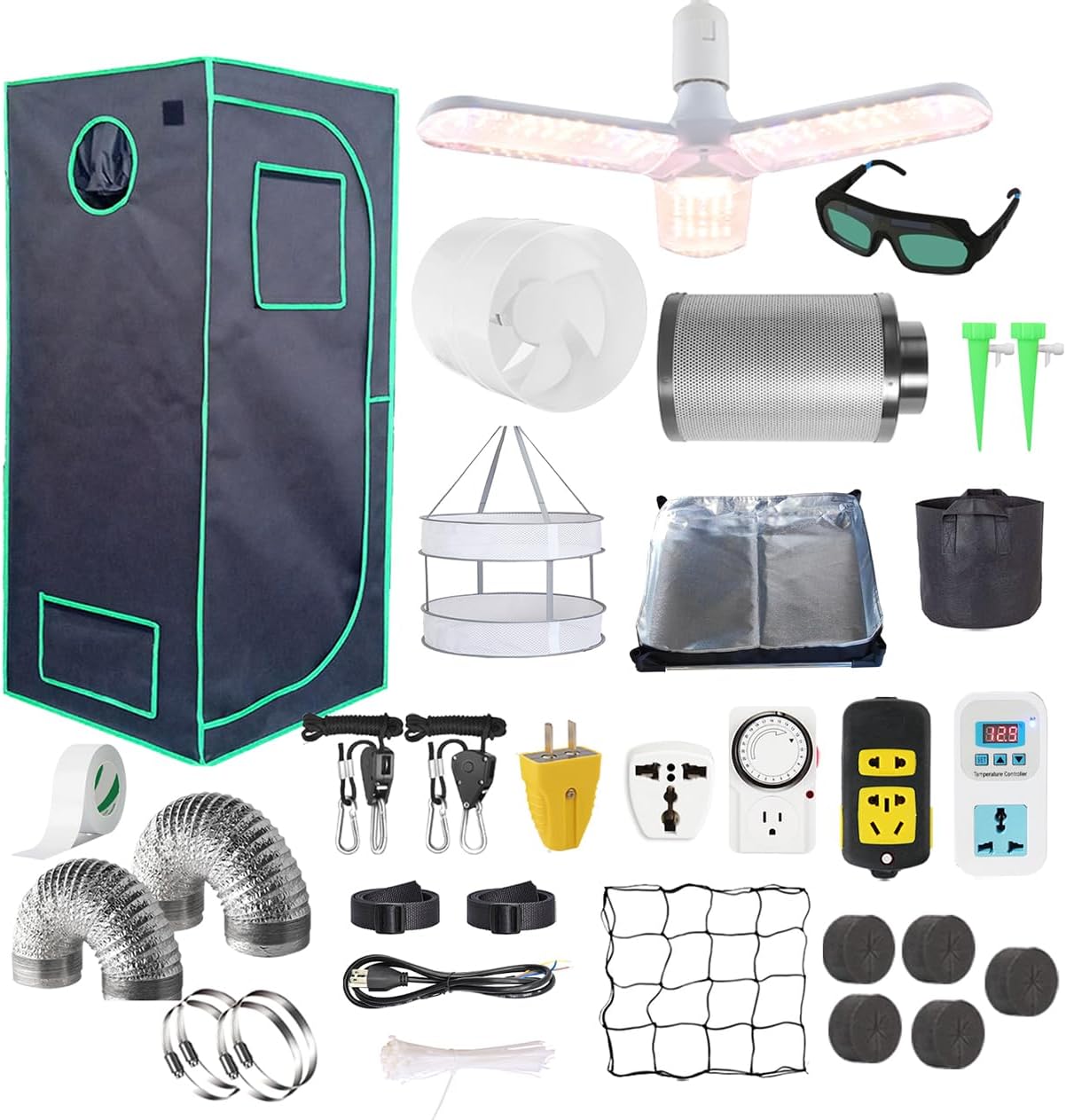 iMeshbean 32x32x63 Grow Tent Kit Full Spectrum LED