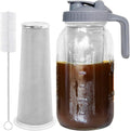 64oz Cold Brew Coffee Maker - Spill-Proof Spout & Stainless Steel Filter by JunVpic