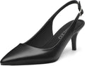 NUMALEO Slingback Kitten Heels for Women - Comfortable 2.5in Pointed