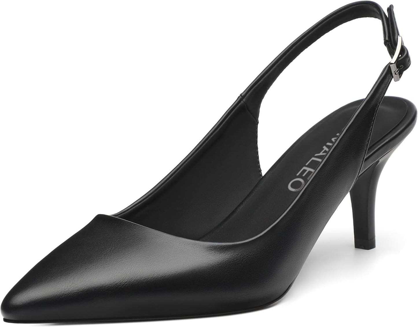 NUMALEO Slingback Heels for Women with 2.5 Inch Kitten Heels