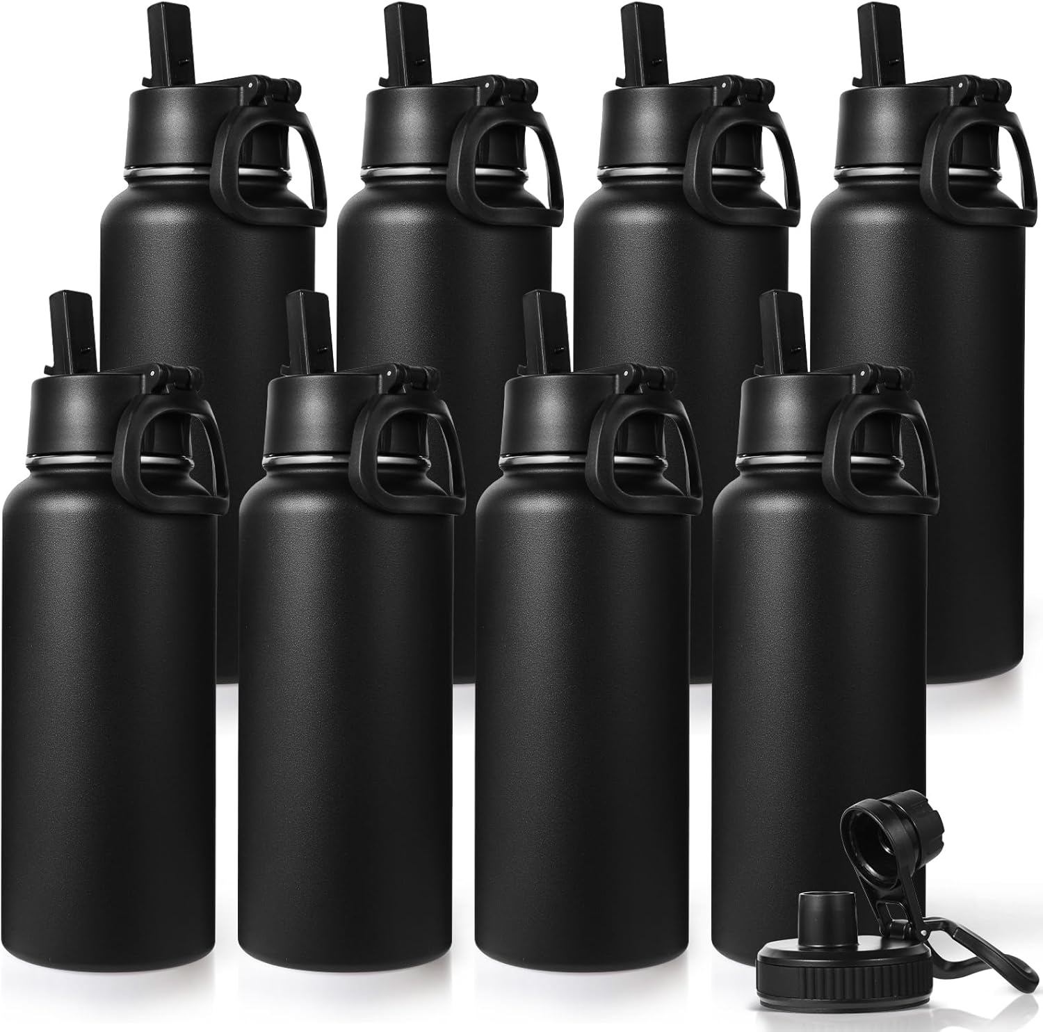 32 oz Insulated Water Bottles with 2 Lids for All Activities