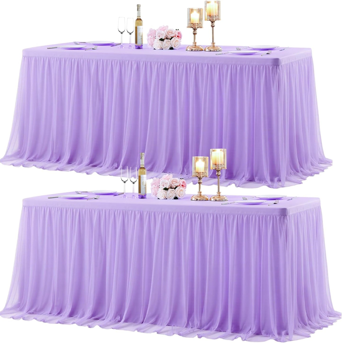 Lavender Tulle Tablecloths for Elegant Events and Parties