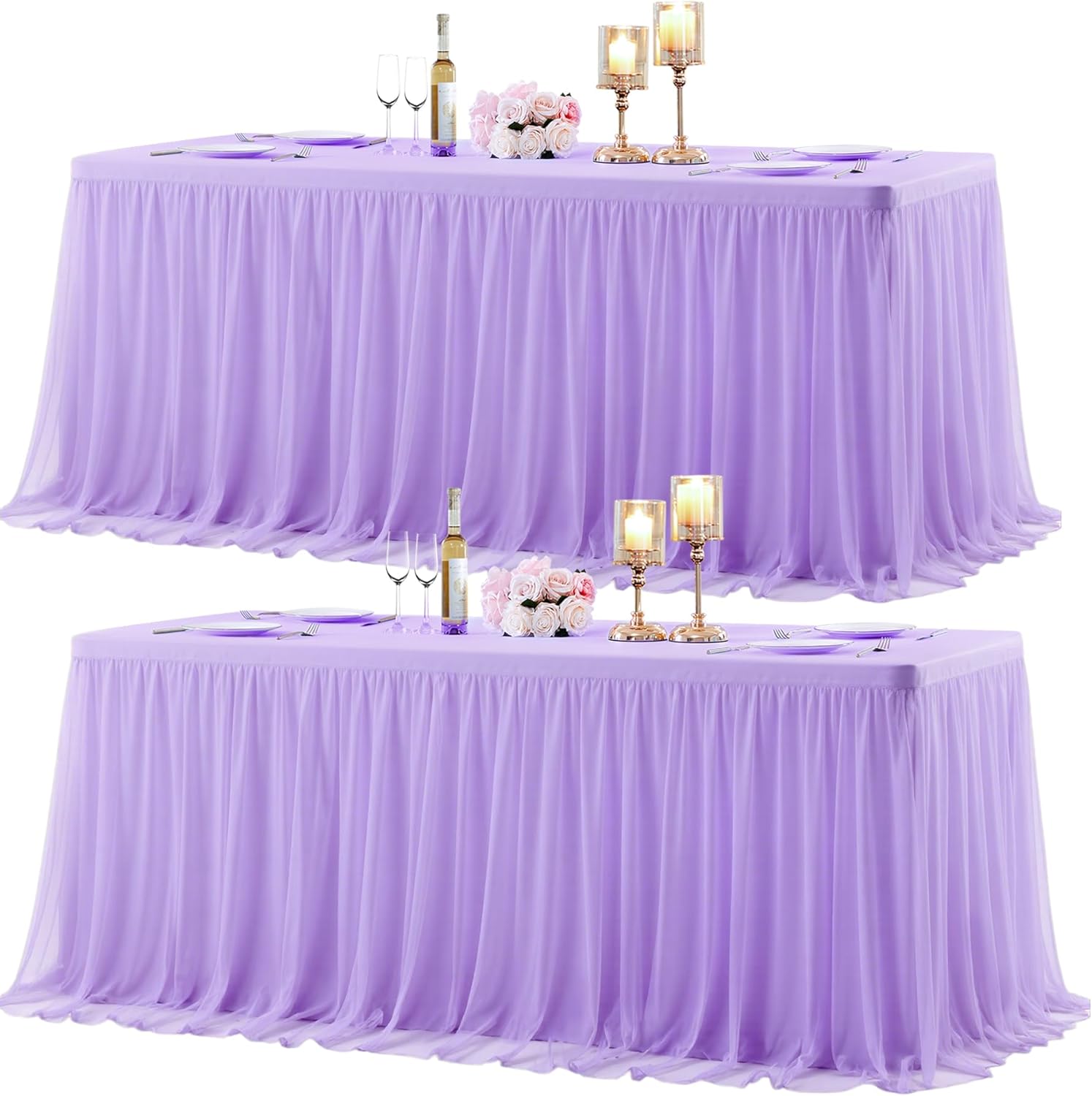 Lavender Tulle Tablecloths for Elegant Events and Parties