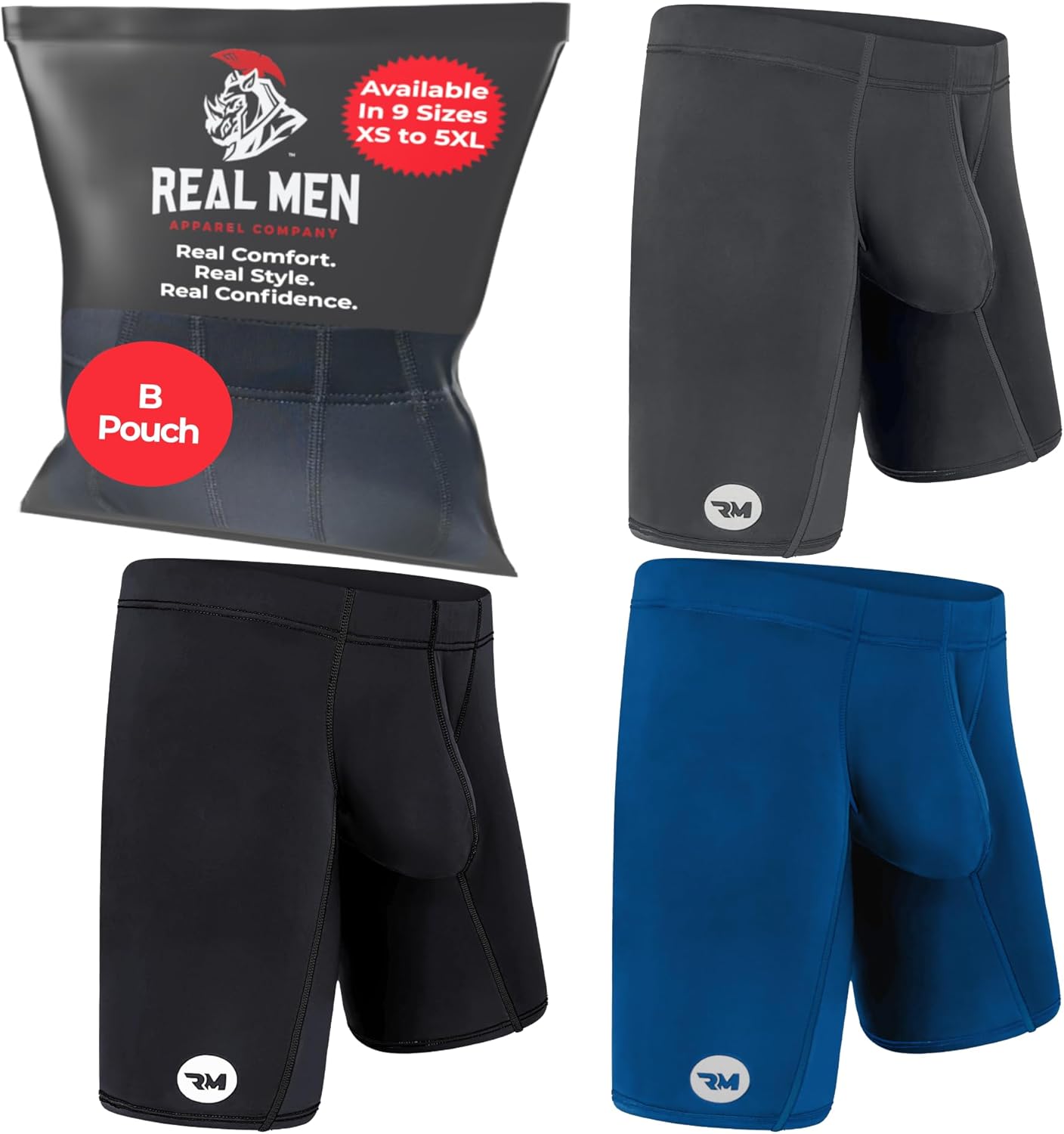Real Men Athletic Underwear with Support Pouch for Comfort