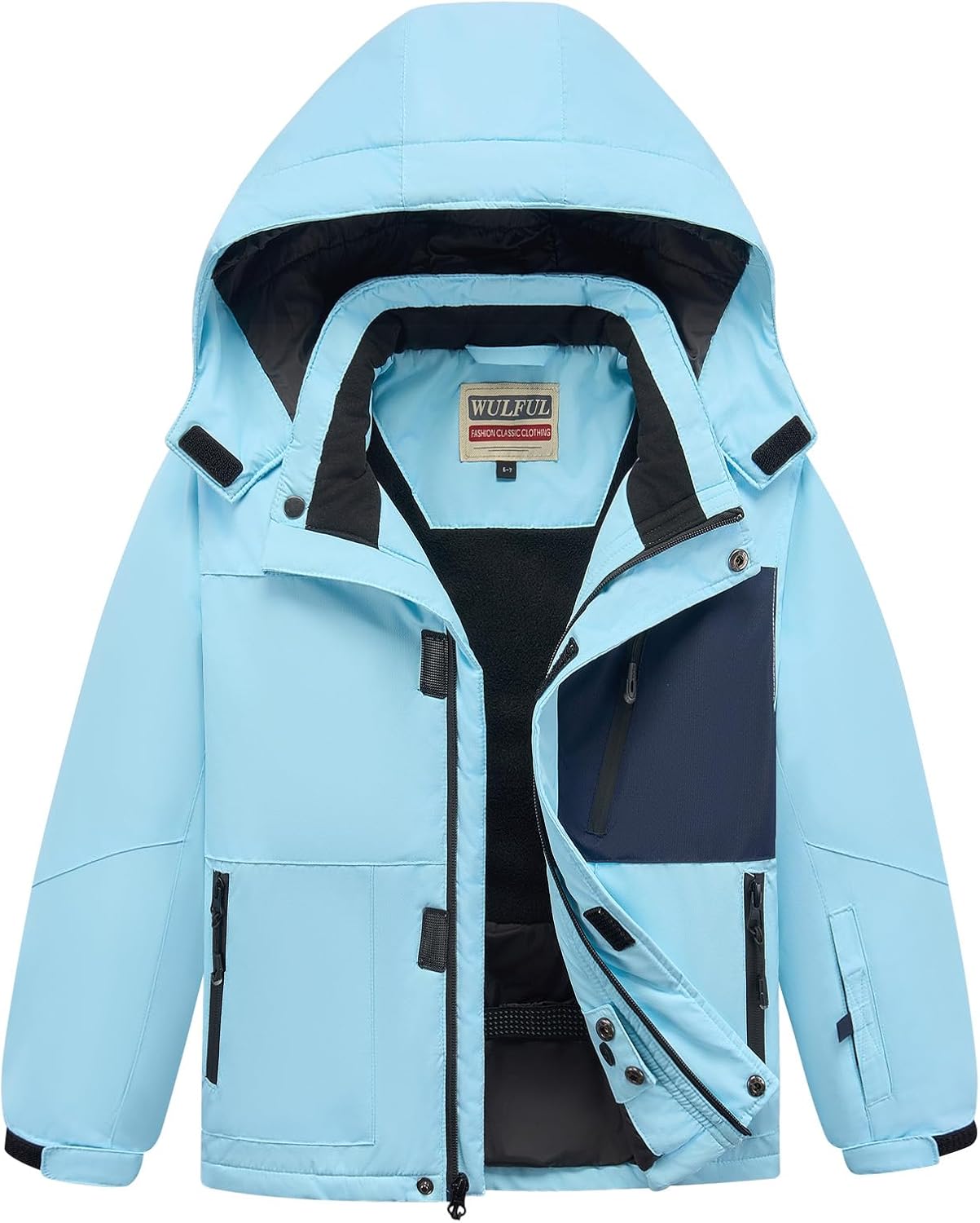 WULFUL Waterproof Ski Jacket for Kids