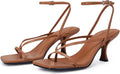Women's Lace Up Heeled Sandals Square Toe Kitten Heels - Stylish