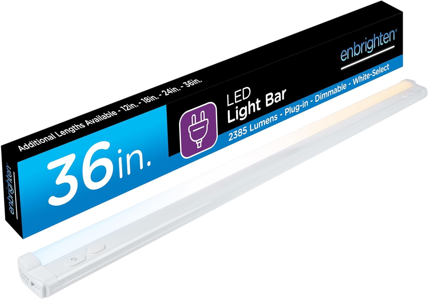 Enbrighten 36in Plug-in Under Cabinet Lights with Dimming Options