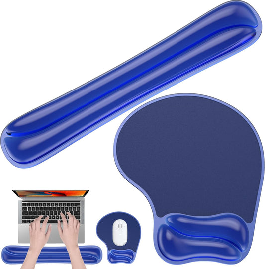 Ergonomic Gel Mouse Pad & Keyboard Wrist Rest Set for Comfort
