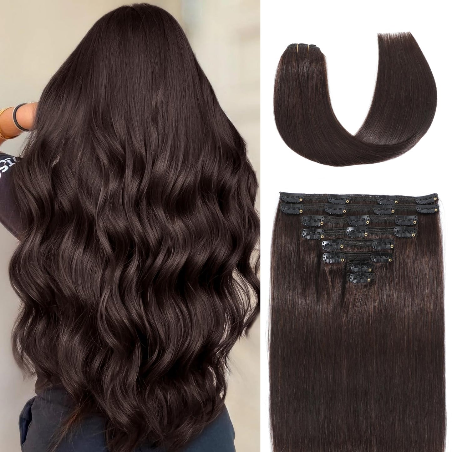 Clip in Hair Extensions Real Human Hair for Effortless Style