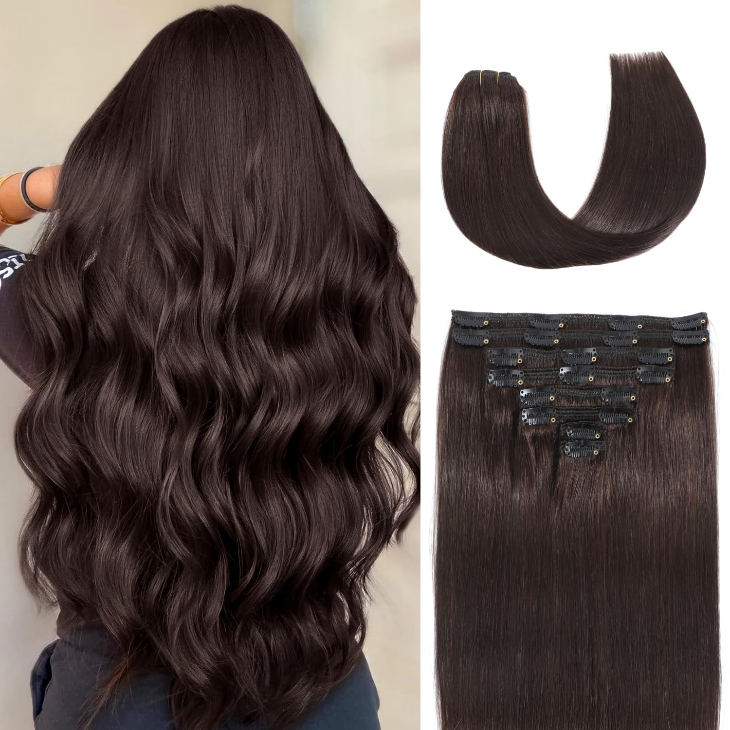 Clip in Hair Extensions Real Human Hair for Effortless Style