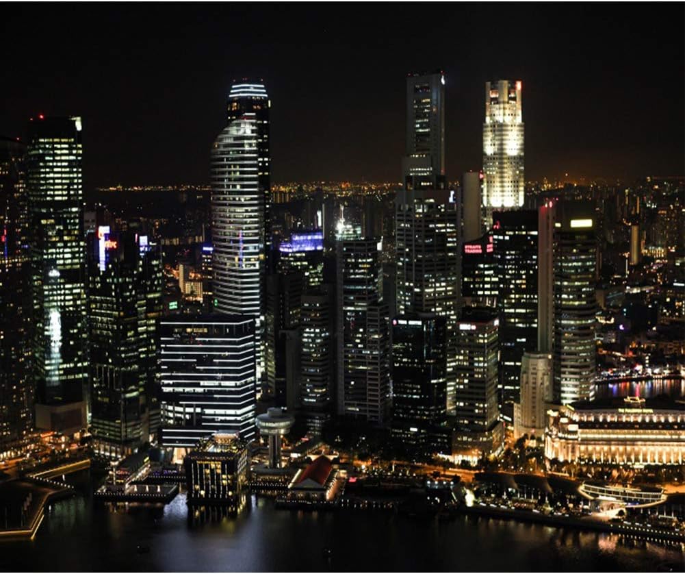 Laeacco 10x8ft Aerial View City Backdrop for Photography