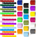 Scalloped Bulletin Board Borders 18-Pack Multicolored - Classroom Trim