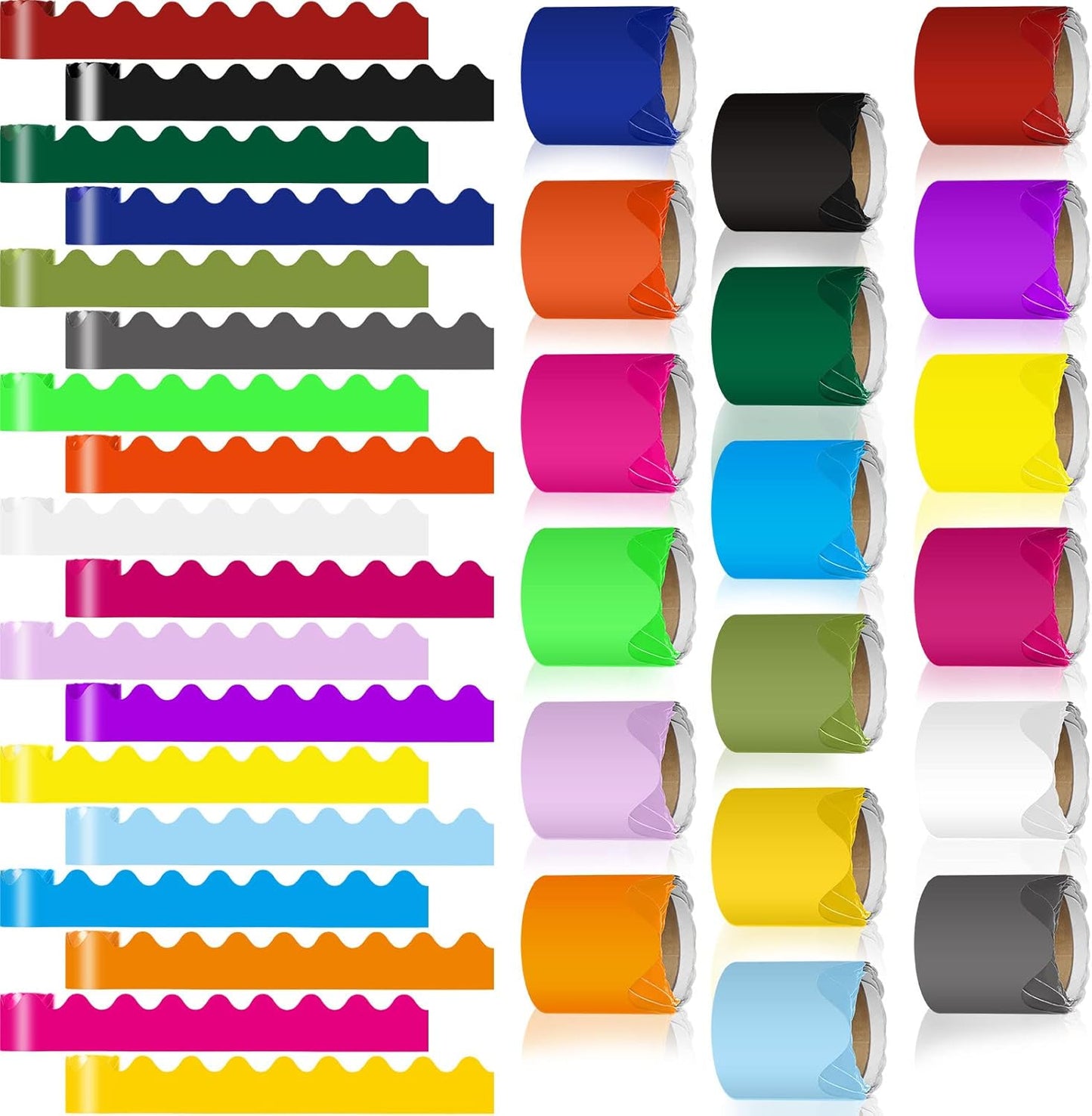 18 Packs Scalloped Bulletin Board Borders for Classroom Decor