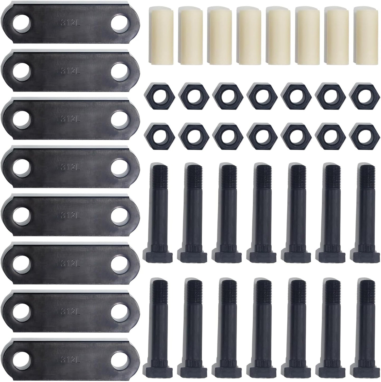GREPSPUD Trailer Axle Shackle Bolt Kit for Dual Axles