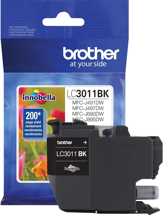 Brother LC3011BK Black Ink - Print Up to 200 Pages