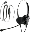 INNOTALK RJ9 Business Grade Binaural Phone Headset - Noise Cancel Mic