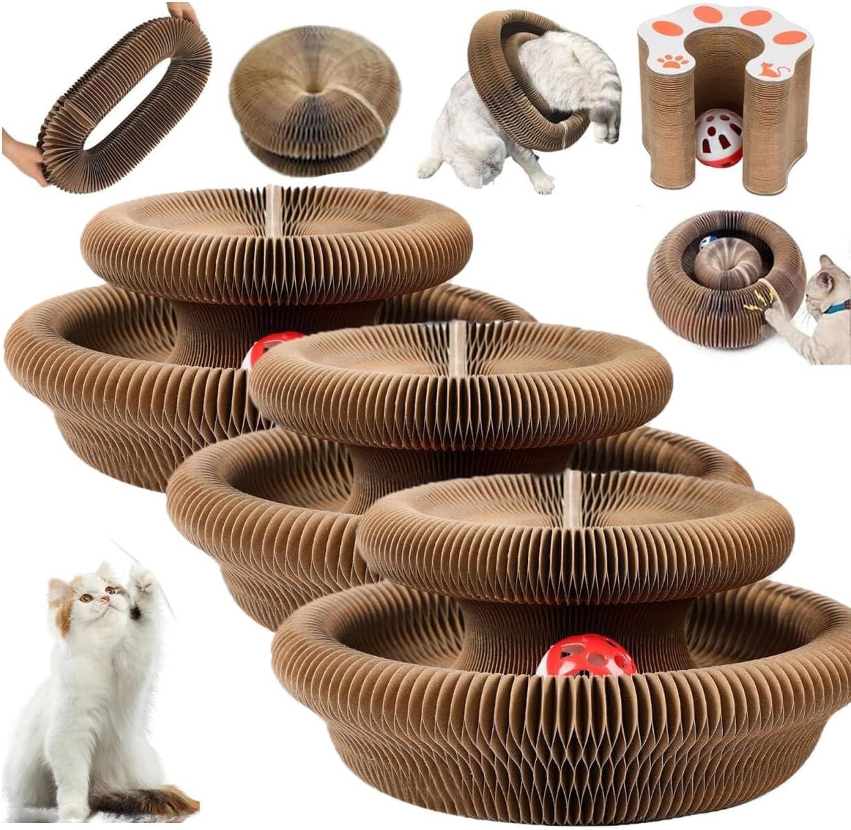 3PC Kitty Curls Cat Scratcher for Fun and Interactive Play