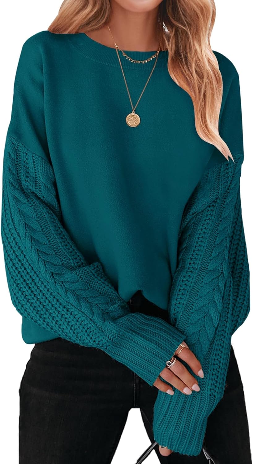 ZESICA Women's Oversized Pullover Sweater for Fall Fashion