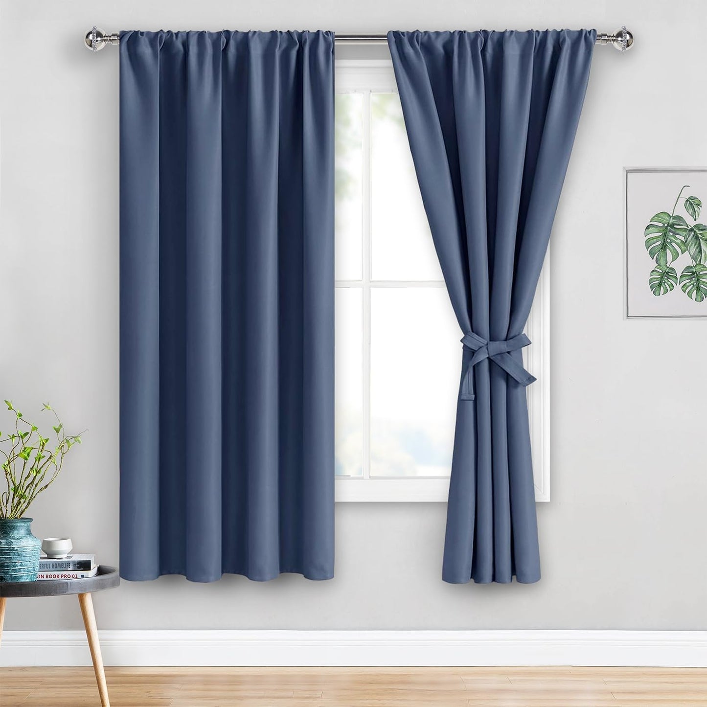 JIUZHEN Blackout Curtains for Bedroom Thermal Insulated Noise Reducing