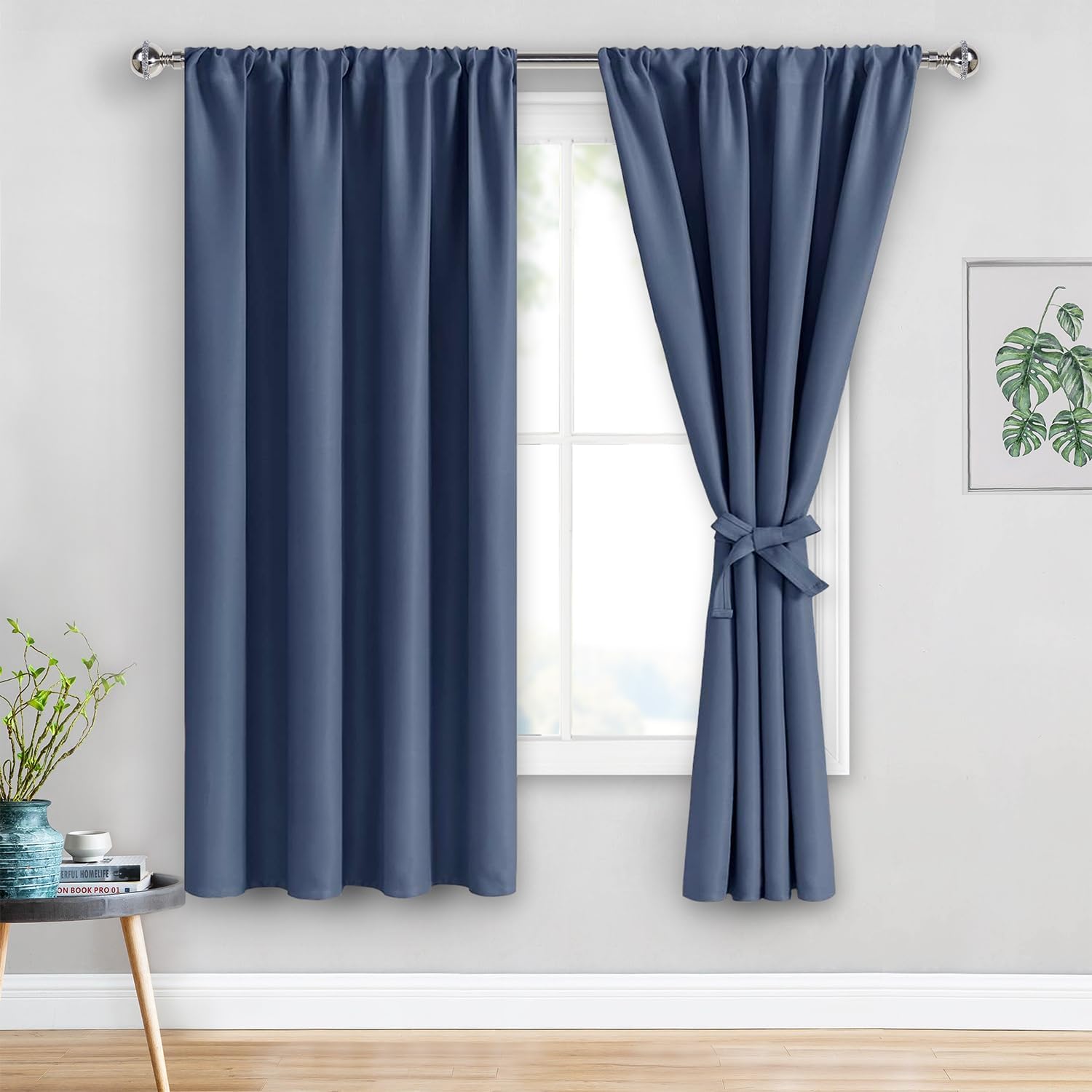 JIUZHEN Blackout Curtains for Bedroom Thermal Insulated Noise Reducing