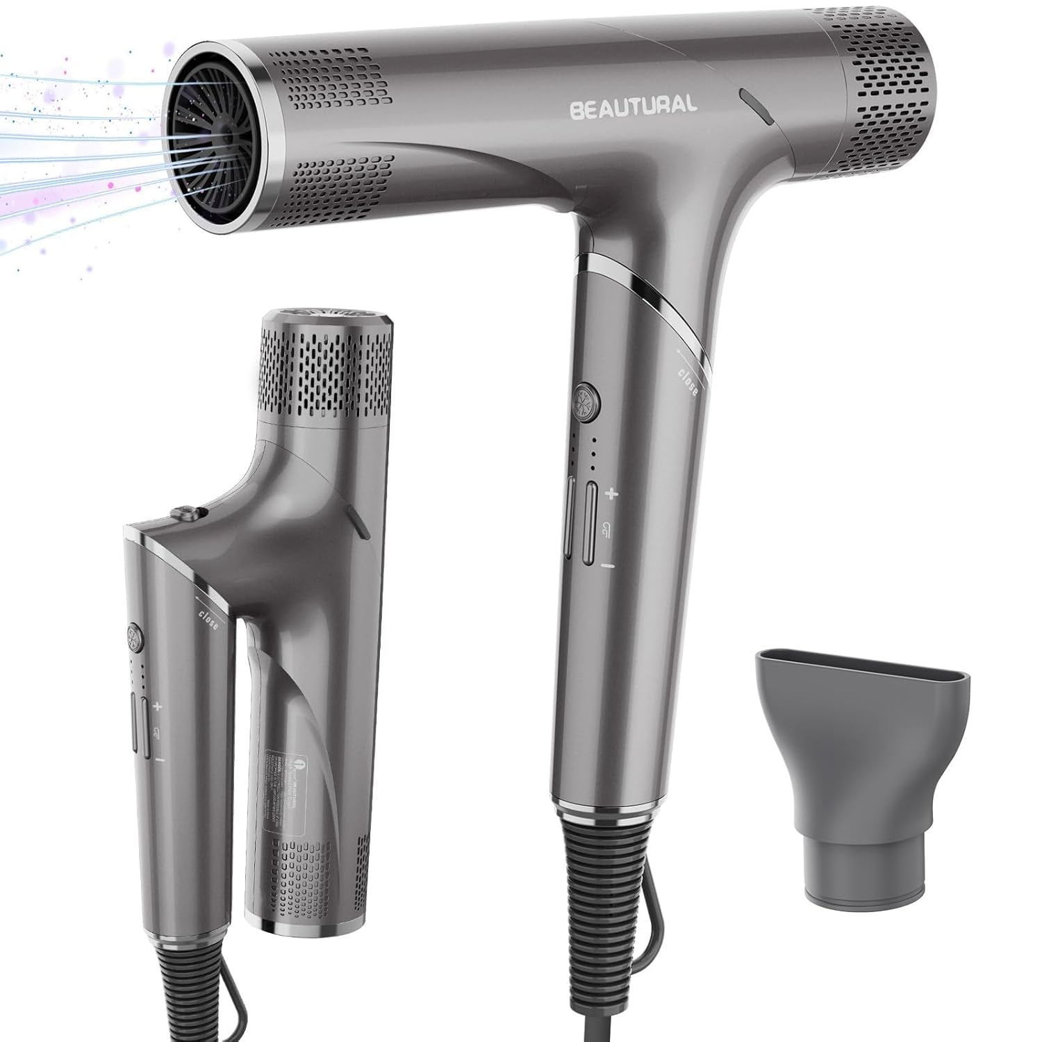 BEAUTURAL Hair Dryer with 110000 RPM Brushless Motor for Travel