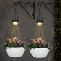 Hanging Planters Basket for Outdoor Plants with Solar Lights