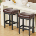 Counter Height Bar Stools Set of 2 24 in - Sturdy Saddle Seats
