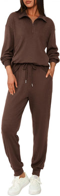 Women's 2 Piece Tracksuit Fall Outfits 2025 - Comfortable Ribbed