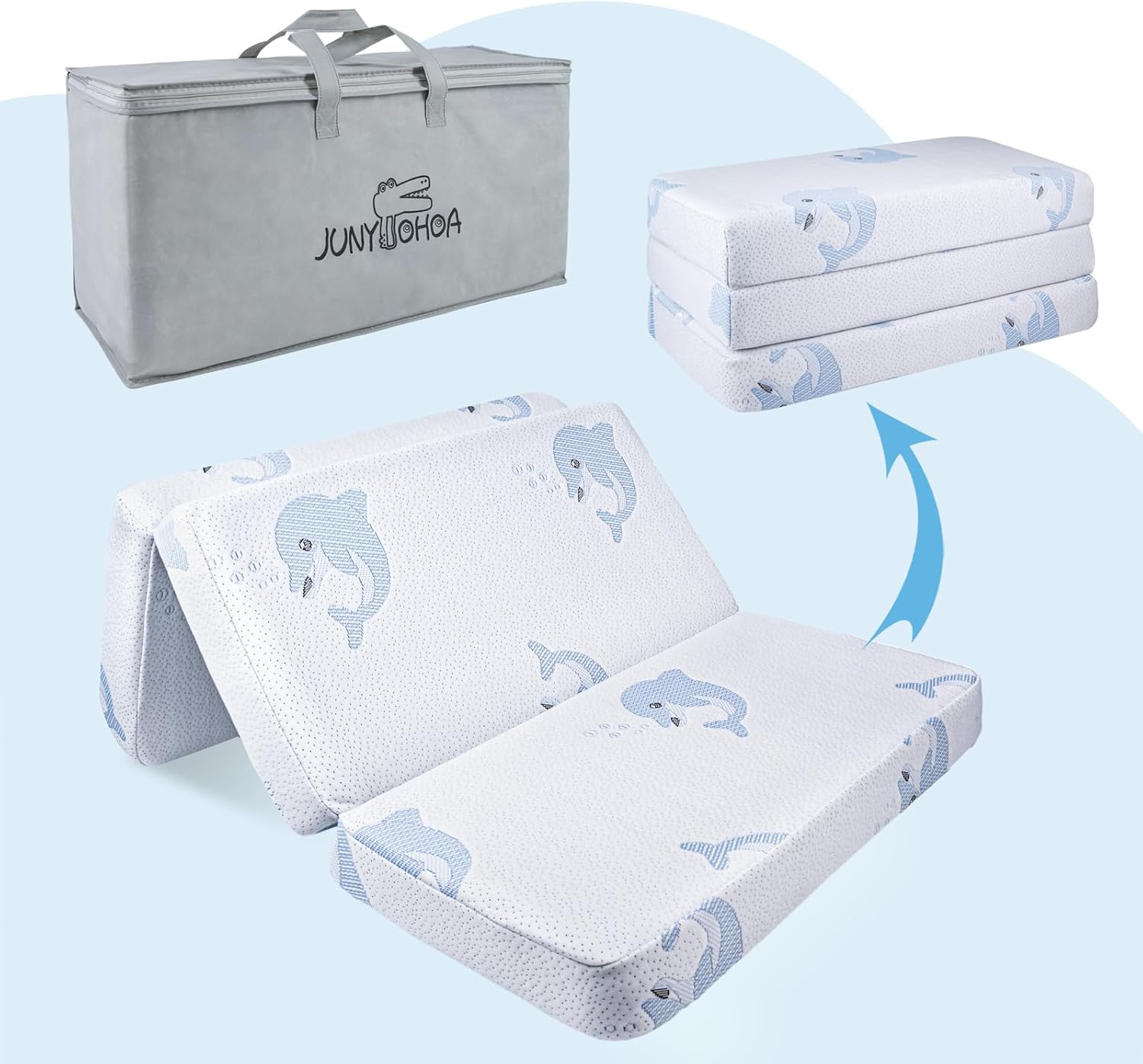 Trifold Pack and Play Mattress for Babies and Toddlers, 38X26 in