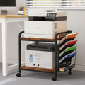 EasyCom Large Printer Stand with File Holder Organizer - Adjustable