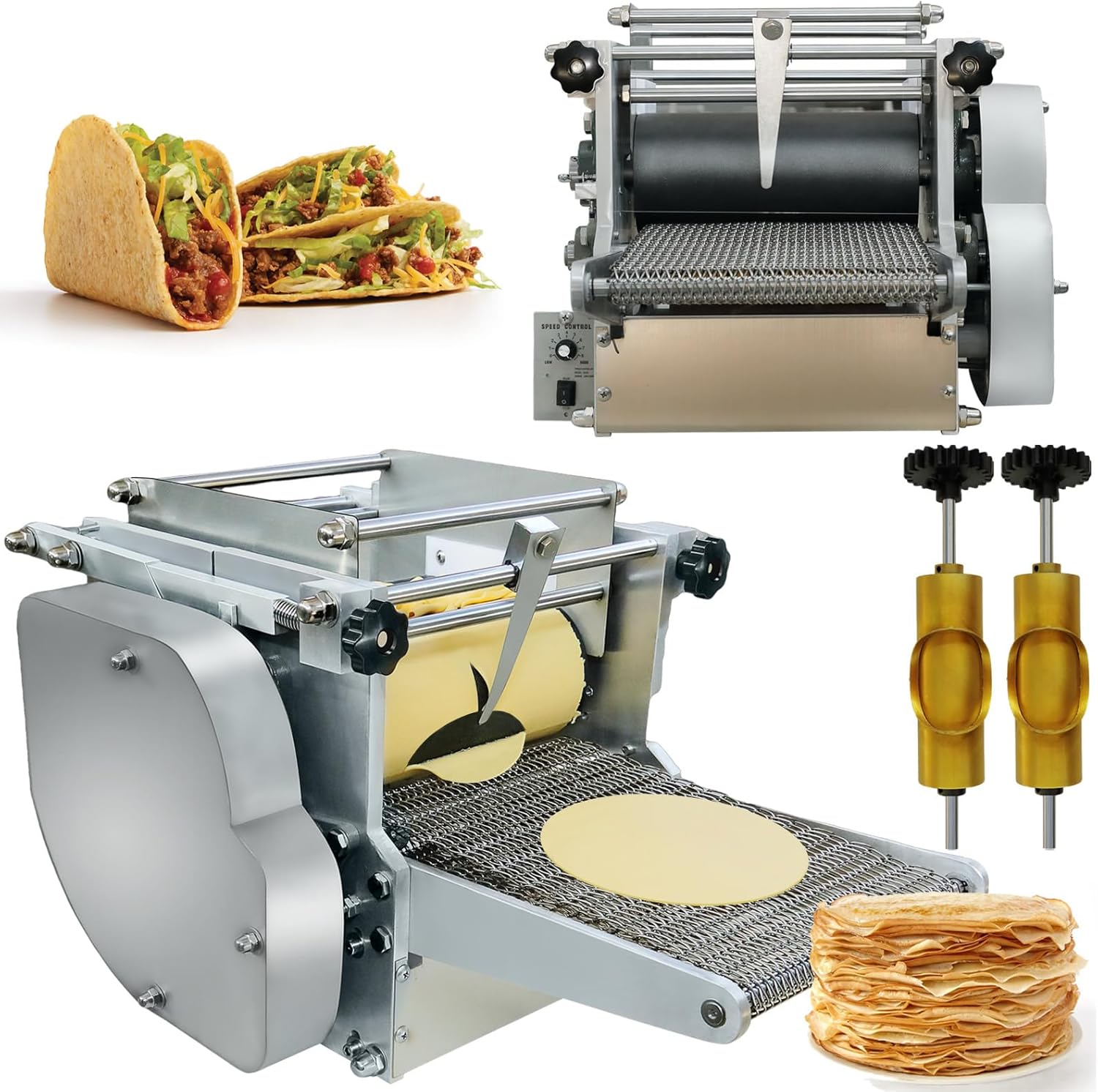 Nonstick Corn Tortilla Maker + 2 Molds - Effortless Fresh Tortillas!