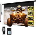 Kayle 120in Motorized Projector Screen 4:3 HD - Silent Electric Roll