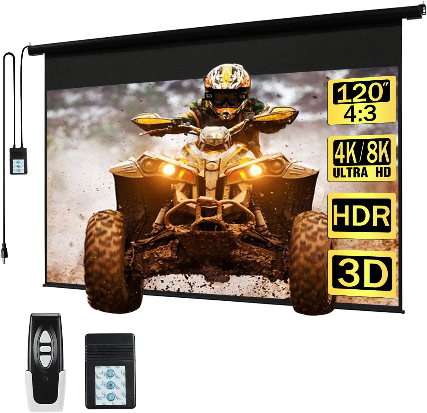 Kayle 120in Motorized Projector Screen for Home Theater Use