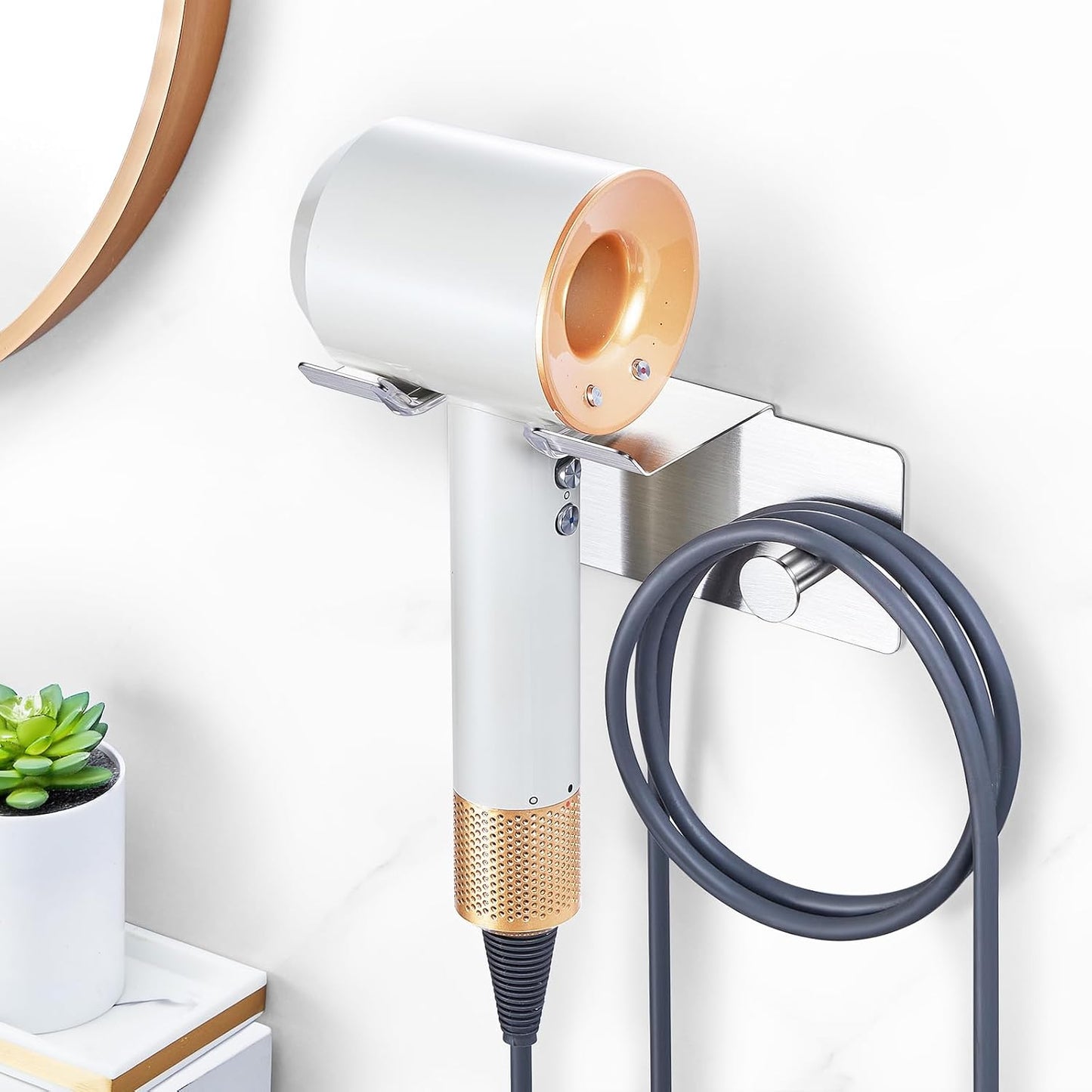 XILIMEN Stainless Steel Hairdryer Holder - Organize Styling Tools Easily!