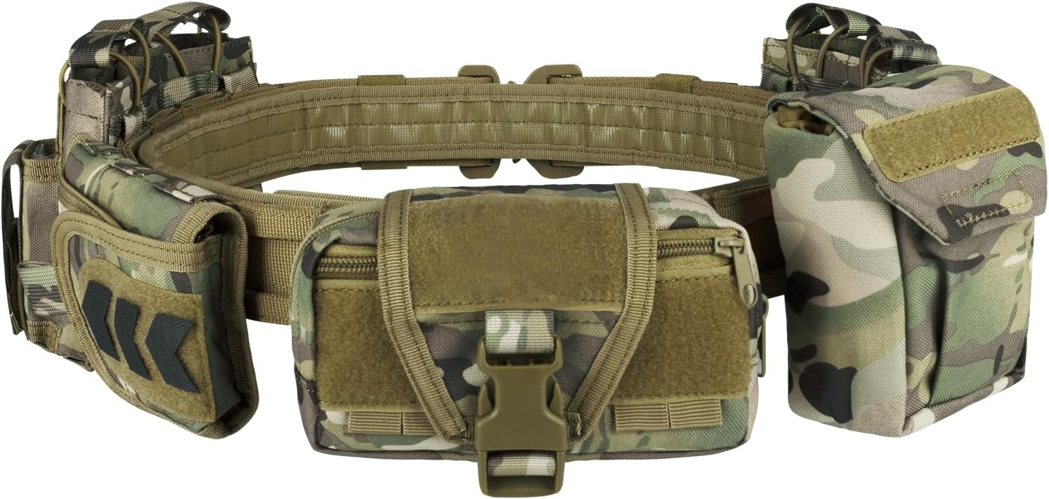 YAKEDA Tactical Battle Belts for Men - Heavy Duty Quick Release