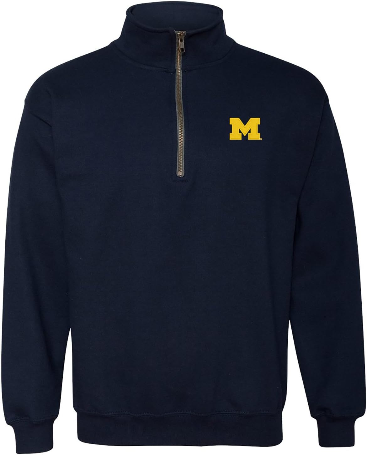 NCAA Primary Logo Quarter Zip Sweatshirt for Michigan Fans