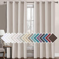 96 Insulated Linen Blackout Curtain - Heather Ivory