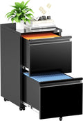 INTERGREAT 2 Drawer File Cabinet - Mobile Locking Under-Desk Storage