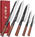 HEZHEN Chef's Knife Set 5PCS - Razor Sharp 10Cr15CoMoV Steel