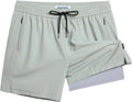 maamgic Mens Swim Trunks with Compression Liner 5 in - No-Chafe Travel