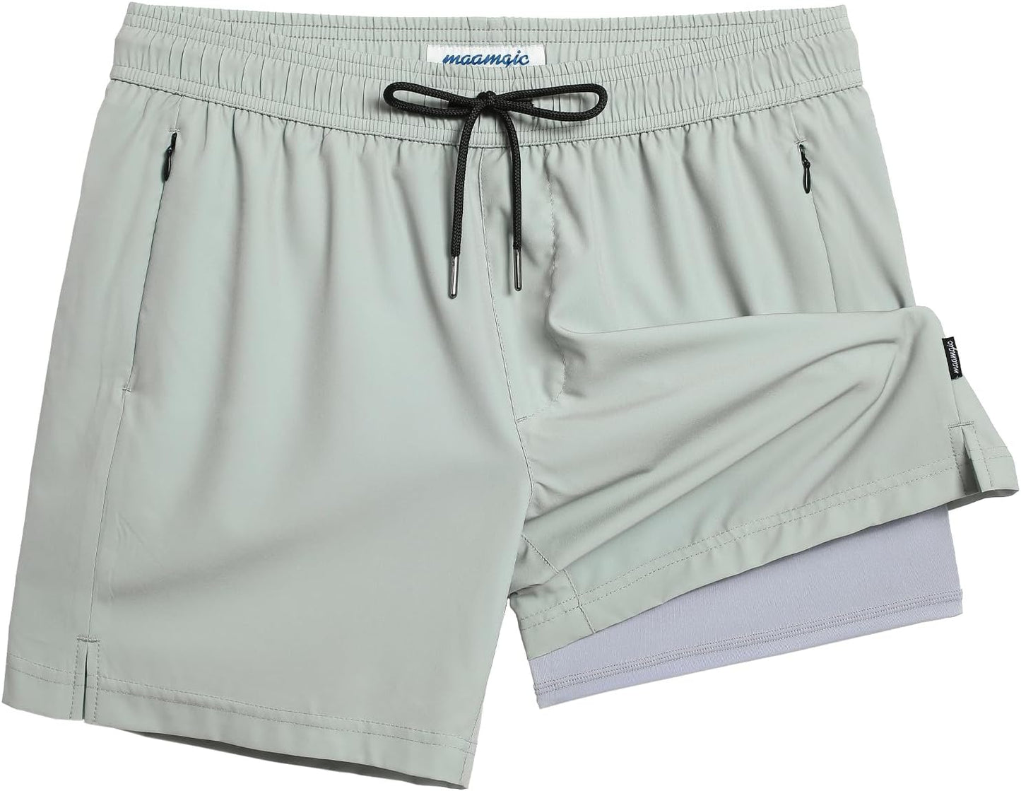 maamgic 5inch Mens Swimming Trunks with Compression Liner