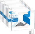 8.5x11 Wall Mount Acrylic Sign Holder Horizontal - Clear 12 Pack
