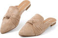 Pointed Toe Women's Mules Flats with Bowknot Accent - Comfortable