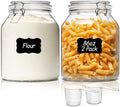 ComSaf Glass Jars with Airtight Lid 86 oz Wide Mouth Mason Jars