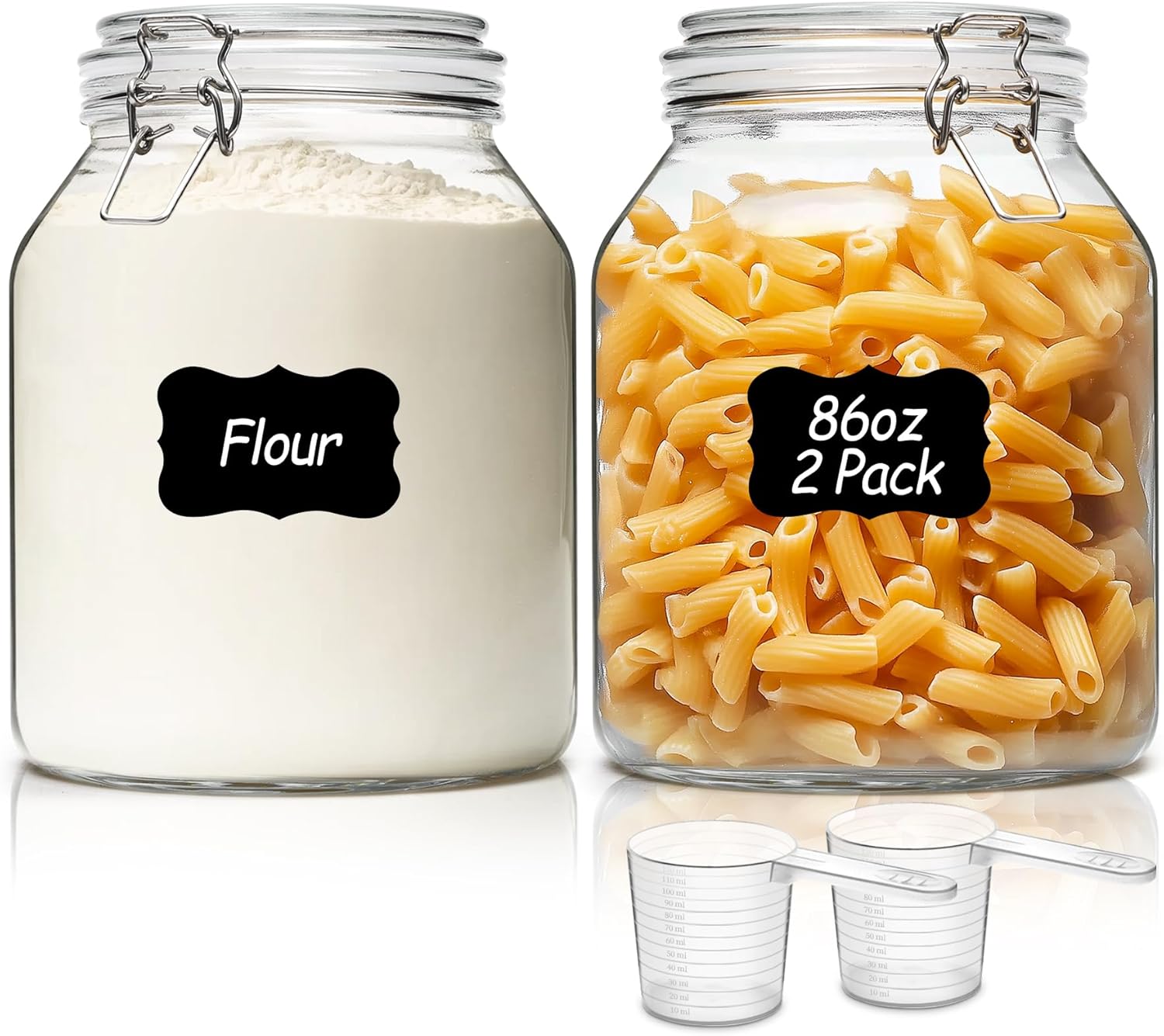 Wide Mouth Mason Jars with Airtight Lid for Food Storage