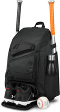 Baseball Bag Backpack for Baseball Softball Tball - Roomy, Durable