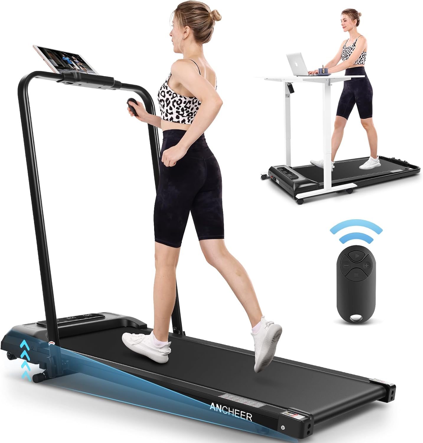 Folding Treadmill with Incline for Home Office and Fitness